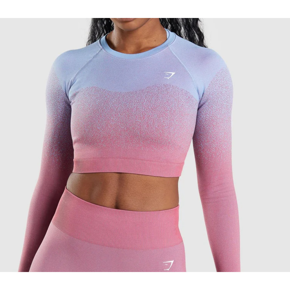 Gym Shark Adapt ribbed workout top Size Large Pink Active Athletic Gym Casual